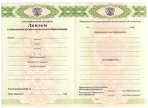 Диплом ПТУ с 2011 по 2013 годы